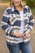 Load image into Gallery viewer, Norah Plaid Shacket - Navy and Tan
