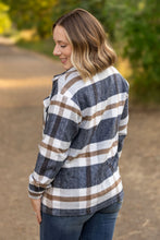 Load image into Gallery viewer, Norah Plaid Shacket - Navy and Tan
