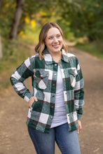 Load image into Gallery viewer, Norah Plaid Shacket - Evergreen and White
