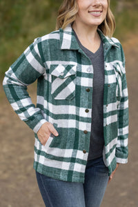 Norah Plaid Shacket - Classic Green and Grey Mix