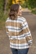 Load image into Gallery viewer, Norah Plaid Shacket - Camel and Grey
