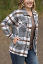 Load image into Gallery viewer, Norah Plaid Shacket - Grey and Tan
