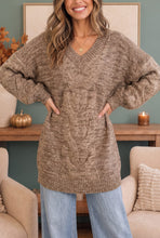Load image into Gallery viewer, Friday Night Lights Cable Knit V-Neck Sweater
