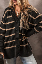 Load image into Gallery viewer, Striped Button Down Long Sleeve Cardigan
