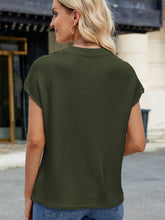 Load image into Gallery viewer, Exposed Seam Round Neck Short Sleeve Sweater (multiple color options)
