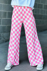 Checkered Wide Leg Pants (2 color options)