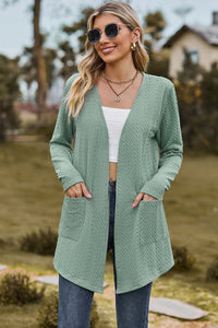 Open Front Long Sleeve Cardigan (multiple color options)