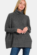 Load image into Gallery viewer, Brushed Melange Hacci Turtleneck Sweater
