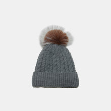 Load image into Gallery viewer, Cable Knit Winter Hat with Pompom (multiple color options)
