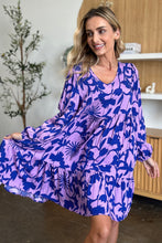 Load image into Gallery viewer, Printed Ruffle Hem Dress with Pocket
