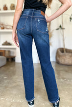 Load image into Gallery viewer, Judy Blue High Waist Rigid Magic Heavy Destroy Straight Jeans
