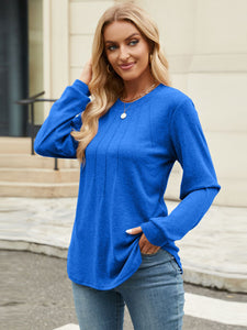 Round Neck Long Sleeve Top (multiple color options)