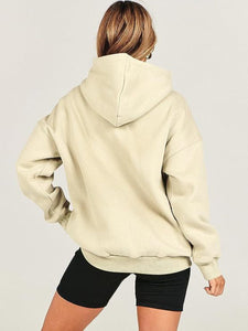 Dropped Shoulder Long Sleeve Hoodie (multiple color options)