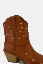 Load image into Gallery viewer, Faux Leather Star-Shaped Cutouts Point Toe Boots
