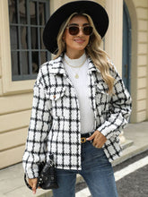 Load image into Gallery viewer, Plaid Collared Neck Long Sleeve Jacket (multiple color options)
