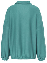 Load image into Gallery viewer, Half Zip Collared Neck Long Sleeve Sweatshirt (2 color options)
