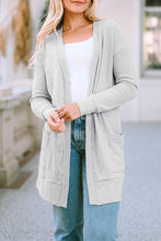 Load image into Gallery viewer, Pocketed Open Front Long Sleeve Cardigan (2 color options)
