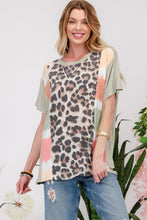 Load image into Gallery viewer, Leopard Color Block Top (2 color options)
