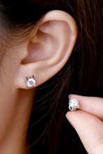 Load image into Gallery viewer, Moissanite 925 Sterling Silver Stud Earrings (rose gold or silver)
