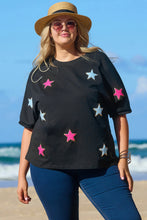 Load image into Gallery viewer, Star Round Neck Half Sleeve T-Shirt
