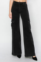 Load image into Gallery viewer, Risen High Rise Wide Leg Cargo Jeans
