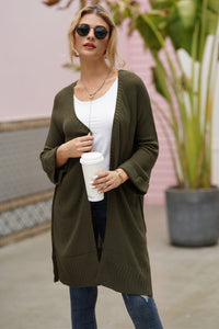 Open Front Long Sleeve Cardigan (multiple color options)