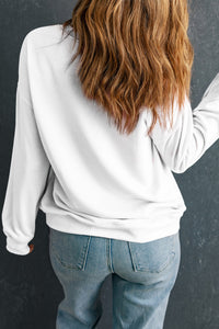 Fall Things Graphic Round Neck Long Sleeve Sweatshirt