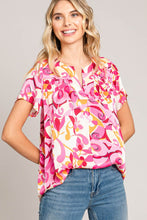 Load image into Gallery viewer, Abstract Print Short Sleeve Top
