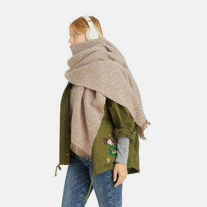 Raw Hem Heathered Polyester Scarf (multiple color options)