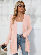 Load image into Gallery viewer, Pocketed Open Front Long Sleeve Cardigan (multiple color options)
