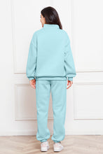 Load image into Gallery viewer, Half Zip Long Sleeve Sweatshirt and Pants Set (multiple color options)
