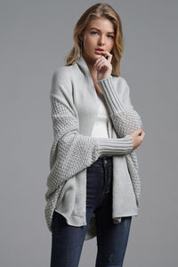 Open Front Batwing Sleeve Cardigan (multiple color options)