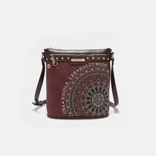 Load image into Gallery viewer, Nicole Lee USA Metallic Stitching Embroidery Inlaid Rhinestone Crossbody Bag (multiple color options)
