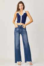 Load image into Gallery viewer, Risen High Rise Frayed Hem Wide Leg Jeans
