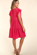 Load image into Gallery viewer, Smocking Ruffle Short Sleeve Dress with Pockets
