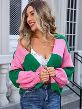 Load image into Gallery viewer, Striped Open Front Dropped Shoulder Cardigan (multiple color options)
