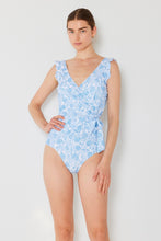Load image into Gallery viewer, Seascape Dreams Faux Wrap One-Piece Swimsuit
