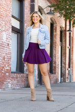 Load image into Gallery viewer, The Bailey Purple Skort
