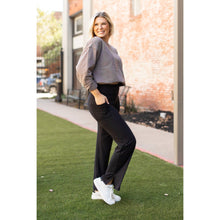 Load image into Gallery viewer, The Madison - Black Straight Leg Leggings with Pockets - Luxe by Julia Rose®
