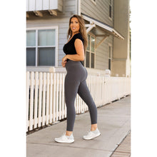 Load image into Gallery viewer, Charcoal Full Length Leggings with Pockets  - Luxe by Julia Rose®
