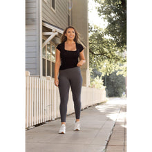 Load image into Gallery viewer, Charcoal Full Length Leggings with Pockets  - Luxe by Julia Rose®
