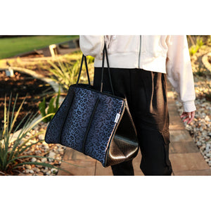 The Marissa - Black Leopard Neoprene Tote