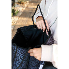 Load image into Gallery viewer, The Marissa - Black Leopard Neoprene Tote
