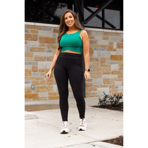 BLACK FULL-LENGTH Leggings with POCKET   - Luxe by Julia Rose®