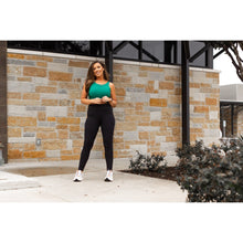 Load image into Gallery viewer, Black Full Length Leggings with Pocket- Luxe Leggings by Julia Rose®
