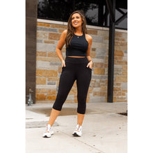 Load image into Gallery viewer, Black CAPRI with POCKETS  - Luxe Leggings by Julia Rose®
