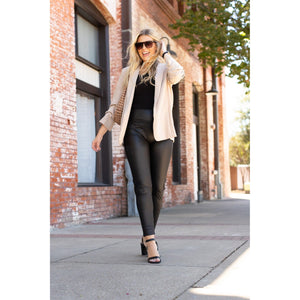 The Farrah High-Waisted Faux Leather Leggings - Luxe by Julia Rose®