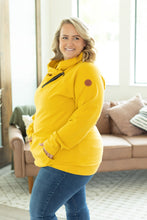 Load image into Gallery viewer, Classic Zoey Zip Cowl Sweatshirt - Mustard
