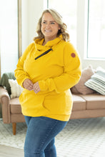 Load image into Gallery viewer, Classic Zoey Zip Cowl Sweatshirt - Mustard
