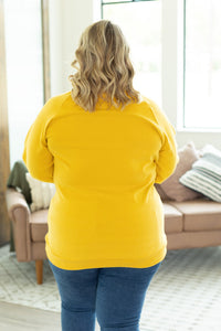 Classic Zoey Zip Cowl Sweatshirt - Mustard